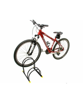Bike Parking Rack Doble de Piso Negro con Amarillo
