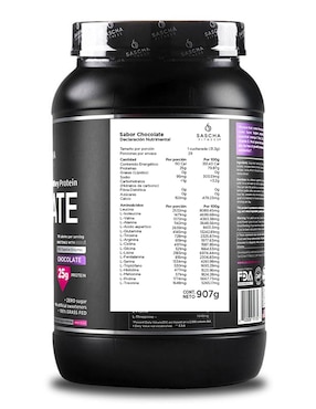 Proteína Hidrolizada Sascha Fitness sabor chocolate de 907 g