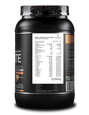 Proteína Hidrolizada Sascha Fitness sabor crema cacahuate de 907 g