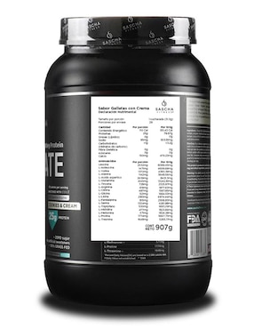 Proteína Hidrolizada Sascha Fitness sabor cookies & cream de 907 g