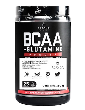 Suplemento Alimenticio Sascha Fitness BCAA Sandía 350 G