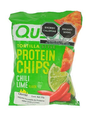 Quest chips horneadas de proteína sabor chile y limón Quest 32 g