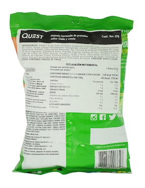 Quest chips horneadas de proteína sabor chile y limón Quest 32 g