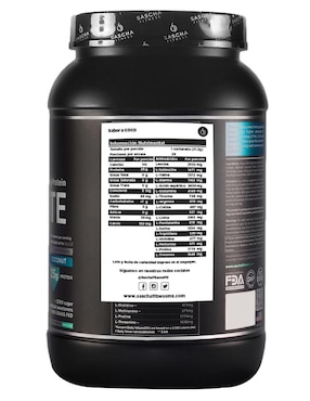 Proteína Sascha Fitness Isolate coco 907 g