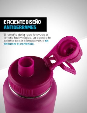 Botella de agua Red Lemon de acero unisex