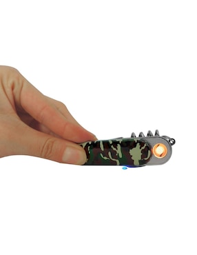 Encendedor electrónico USB con linterna y multiherramienta
