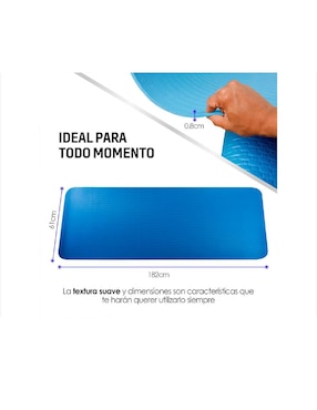 Tapete para yoga con correa para transportar Mat de 8 mm Red Lemon ideal para cualquier ejercicio resistente