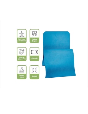 Tapete para yoga con correa para transportar Mat de 8 mm Red Lemon ideal para cualquier ejercicio resistente