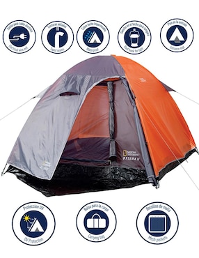 Set de 4 piezas National Gegraphic mochila, casa de campaña, ducha para campamento y manta de emergencia