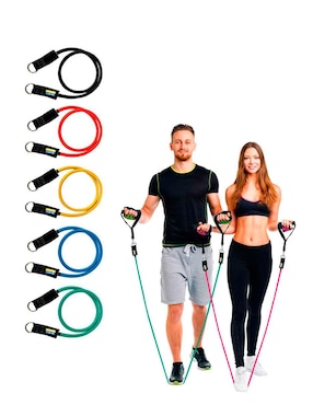 Set de 5 ligas de resistencia con accesorios Tayga