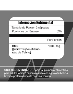 Aminoacidos Meta Nutrition Hmb Suplemento 90 Cápsulas