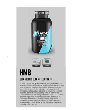 Aminoacidos Meta Nutrition Hmb Suplemento 90 Cápsulas