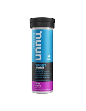 Tabletas rehidratantes Nuun Sport + Caffeine Wild Berry