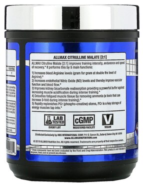 Pre entrenamiento Allmax Nutrition Citrulina malate 2:1 150 Servicios
