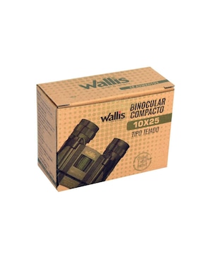Binocular compacto Wallis tipo tejado 10x25mm