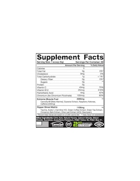 Pre entrenamiento Cobra Labs The Ripper 30 Servicios