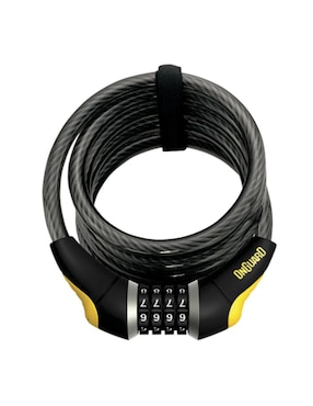 Candado Para Bicicleta Con Cable En Espiral Combinado 185 Cm On Guard Doberman 8031