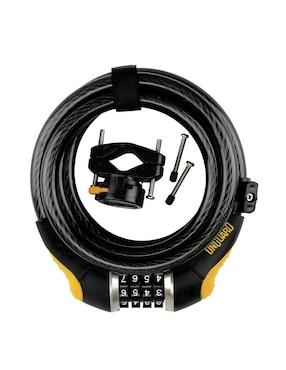 Candado para bicicleta con cable en espiral combinado 185 cm On Guard Doberman 8031