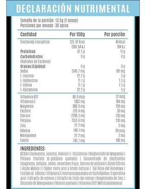 Suplemento Alimenticio Falcon Performance sabor mora y limón de 405g