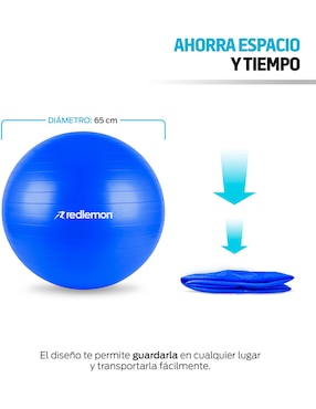 Pelota para pilates y yoga con bomba de aire Redlemon fitness ejercicio