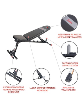 Banco para entrenamiento Sunny Health & Fitness SF-BH6921