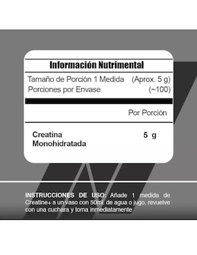 Creatina Monohidratada Meta Nutrition Creatine + Suplemento 500 g