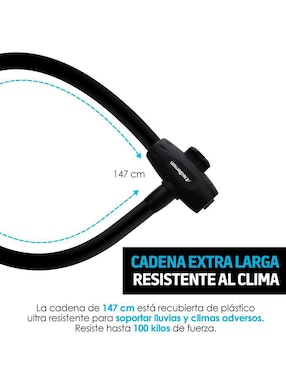 Candado para bicicleta de llave Redlemon