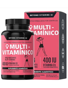 Multivitaminico Con Vitamina D 23 Vitaminas Y Minerales Para Mujeres Beyond Vitamins Sabor Natural 60 Cápsulas