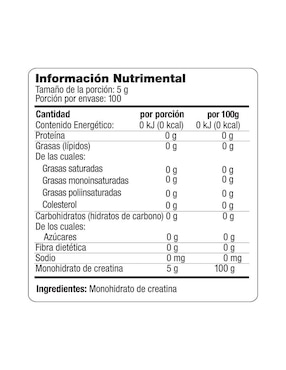Bebida en polvo Monohidrato de Creatina Evolution Nutraceutical Company natural 500 gr