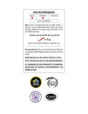 Bebida en polvo Monohidrato de Creatina Evolution Nutraceutical Company natural 500 gr