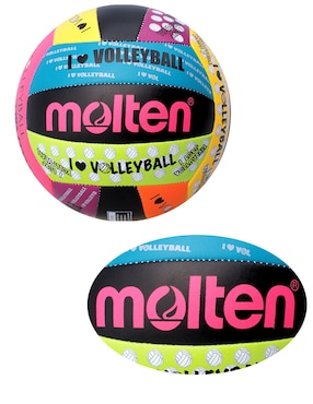 Balón Molten LUV negro para voleibol adulto