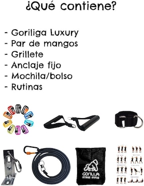 Set de ligas de resistencia Gorilla Fitness luxury