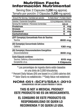 Suplemento alimenticio Food & Nutrition Technologies