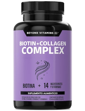 Biotina Beyond Vitamins Con Biotina Y Colágeno 150 Cápsulas