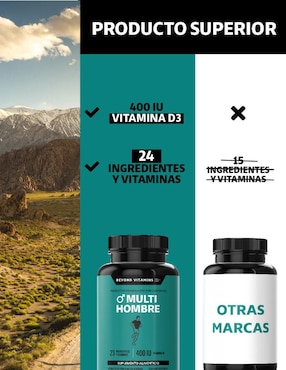 Multivitaminico con vitaminas y minerales para Hombres Beyond Vitamins sabor natural de 150 cápsulas