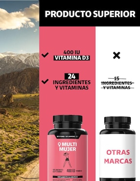 Multivitaminico con vitaminas y minerales para Mujeres Beyond Vitamins sabor natural de 150 cápsulas