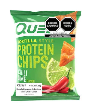 Chips horneadas de proteína Quest Nutrition sabor chile y limón