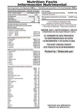 Suplemento alimenticio Food & Nutrition Technologies sabor vainilla de 1000 g