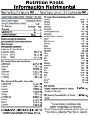 Suplemento alimenticio Food & Nutrition Technologies sabor vainilla de 1.75 kg