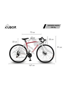 Bicicleta de ruta Kubor rodada 700 Pegaso unisex