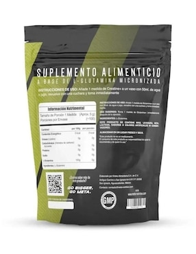 L-Glutamina Micronizada suplemento alimenticio Meta Nutrition polvo
