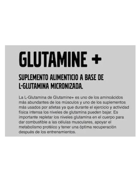 L-Glutamina Micronizada suplemento alimenticio Meta Nutrition polvo