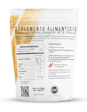 Suplemento alimenticio Meta Nutrition con colágeno hidrolizado sabor natural