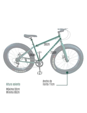 Bicicleta de montaña Gravel rodada 27.5 unisex