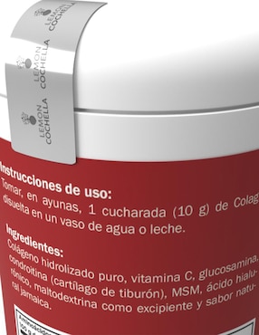 Pure Colagin Lemon Cochella con péptidos bioactivos, cólageno hidrolizado, vitamina c condroitina, msm y glucosamina sabor jamaica de 190 g