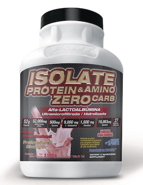 Suplemento Alimenticio Isolate Protein & Amino Zero Carb Food & Nutrition Technologies Fresas Con Crema 3.5 Kg