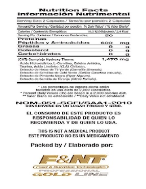 Quema grasa Food & Nutrition Technologies sabor natural