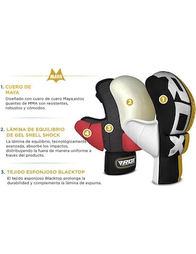 Guantes para arte marcial Rdx de adulto