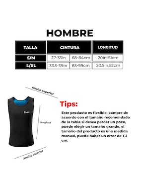 Chaleco reductor Maxfit para hombre