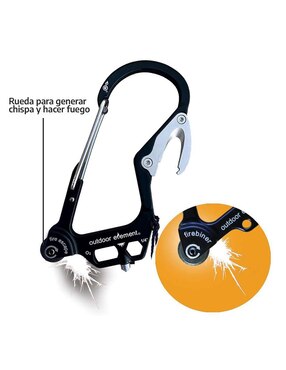 Mosquetones para campismo Outdoor element feblk